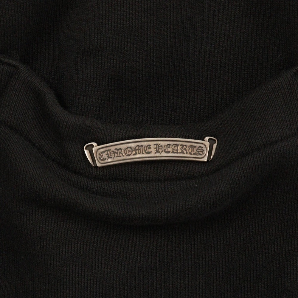 CHROME HEARTS(クロムハーツ) GRP Y NOT SWEAT PANTS ワイノット セメタリークロスレザーパッチ付きスウェットパンツ ブラック