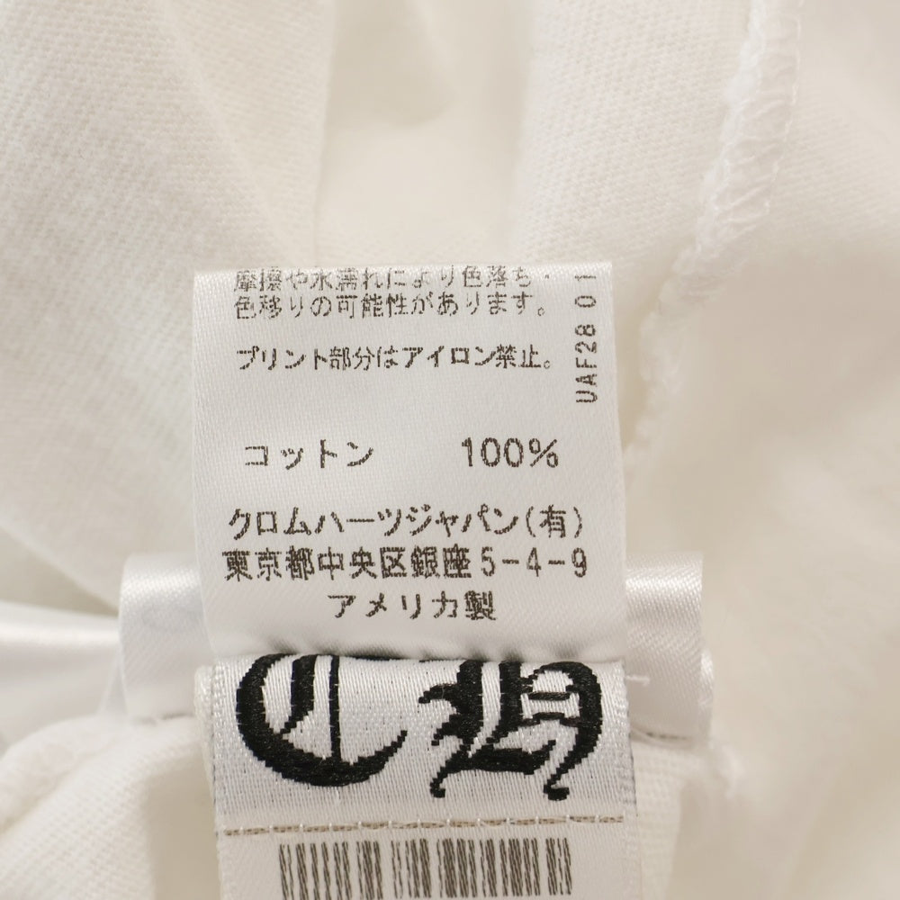 CHROME HEARTS(クロムハーツ) Yellow Made In Hollywood LS Tee 英字プリント クルーネック 長袖Tシャツ ロングスリーブカットソー ホワイト