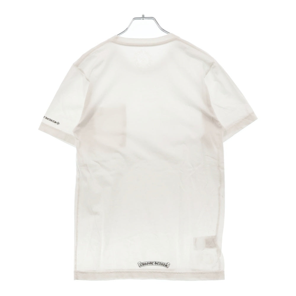 CHROME HEARTS(クロムハーツ) CH T-SHRT ネックロゴプリント半袖Tシャツ カットソー ホワイト