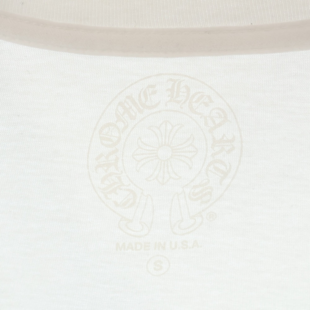 CHROME HEARTS(クロムハーツ) CH T-SHRT ネックロゴプリント半袖Tシャツ カットソー ホワイト