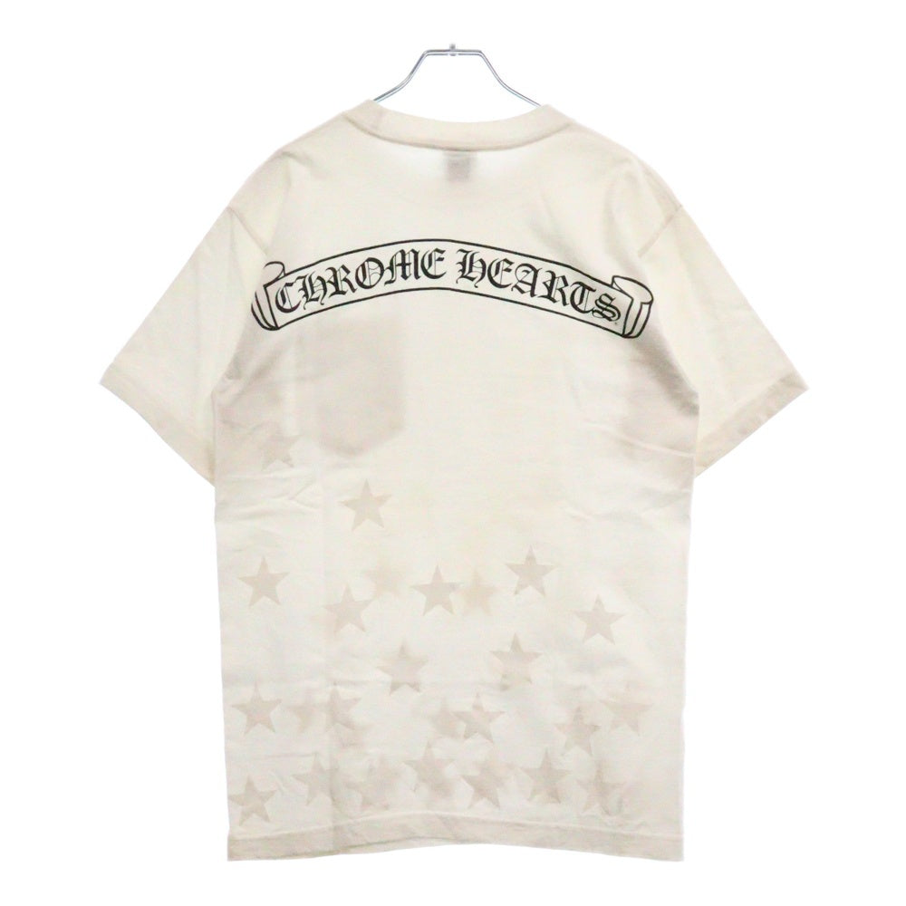 CHROME HEARTS(クロムハーツ) OLD Scroll Label Star オールド バックスクロールラベル スタープリント半袖Tシャツ カットソー ホワイト