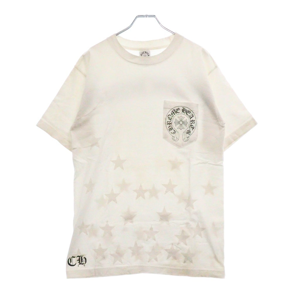 CHROME HEARTS(クロムハーツ) OLD Scroll Label Star オールド バックスクロールラベル スタープリント半袖Tシャツ カットソー ホワイト
