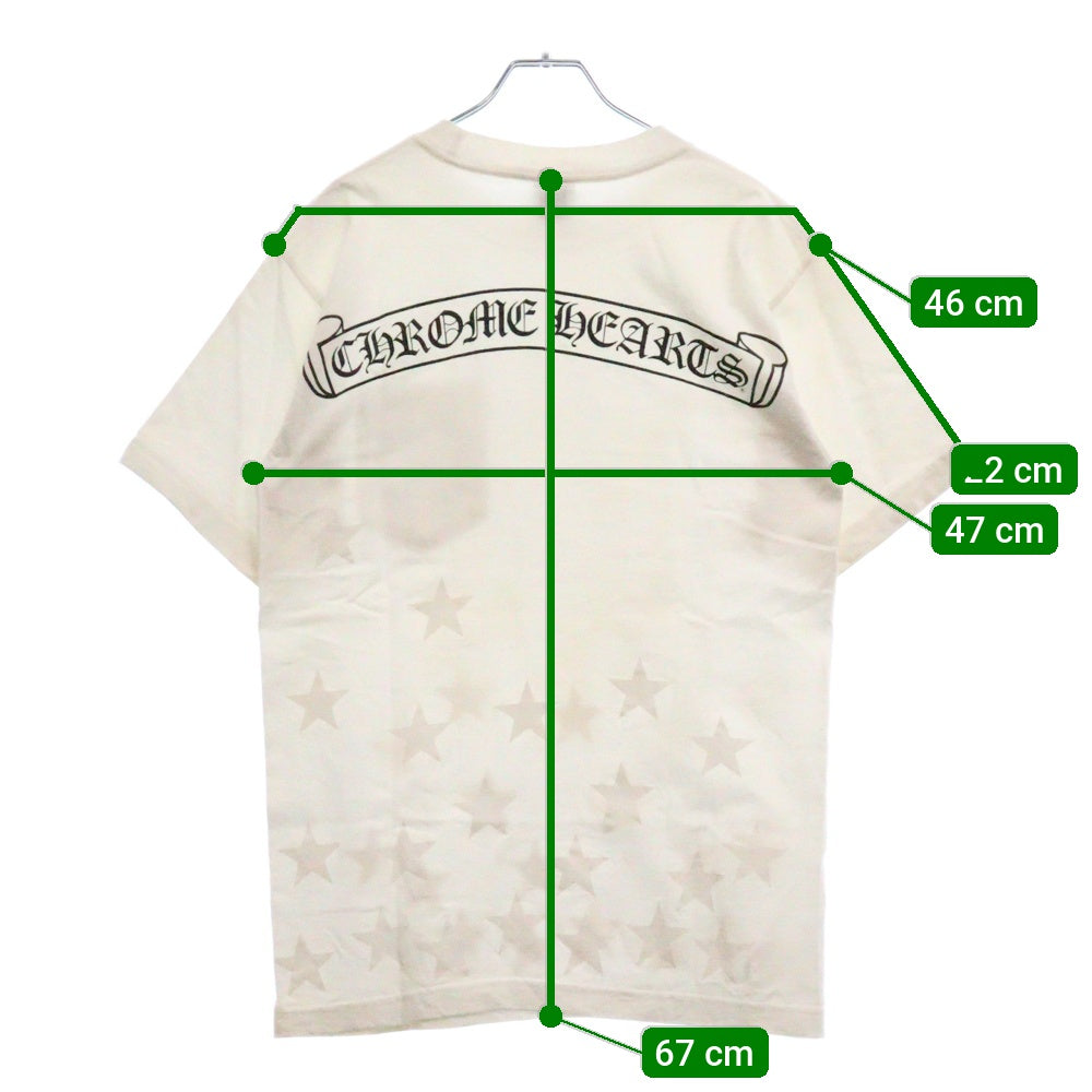 CHROME HEARTS(クロムハーツ) OLD Scroll Label Star オールド バックスクロールラベル スタープリント半袖Tシャツ カットソー ホワイト