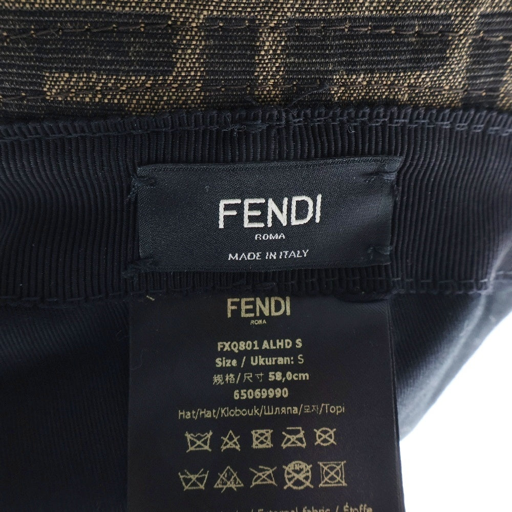 FENDI(フェンディ) FFロゴ バケットハット 帽子 FXQ801 ブラウン