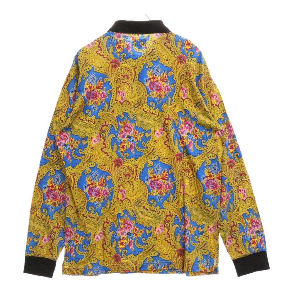 SUPREME(シュプリーム) 17AW Paisley L/S Polo ペイズリー柄 総柄 長袖シャツ イエロー