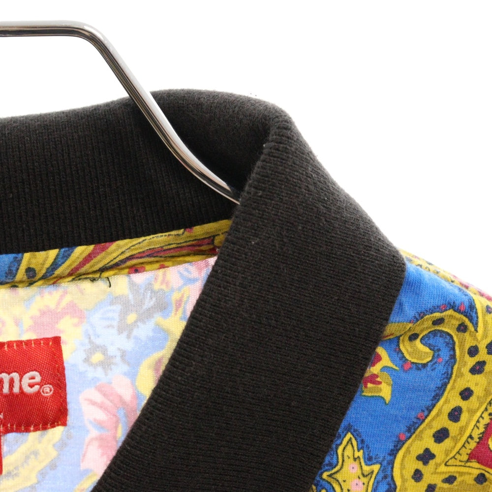 SUPREME(シュプリーム) 17AW Paisley L/S Polo ペイズリー柄 総柄 長袖シャツ イエロー