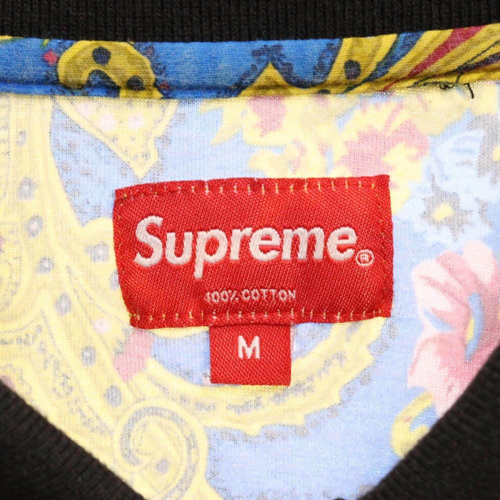 SUPREME(シュプリーム) 17AW Paisley L/S Polo ペイズリー柄 総柄 長袖シャツ イエロー