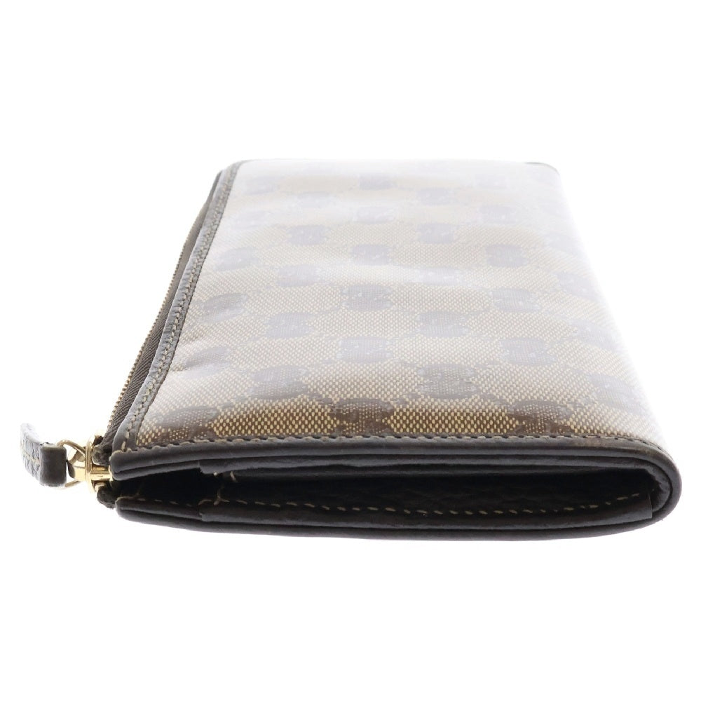 GUCCI(グッチ) GGクリスタル ラウンドファスナー 長財布 332747-525040 ブラウン