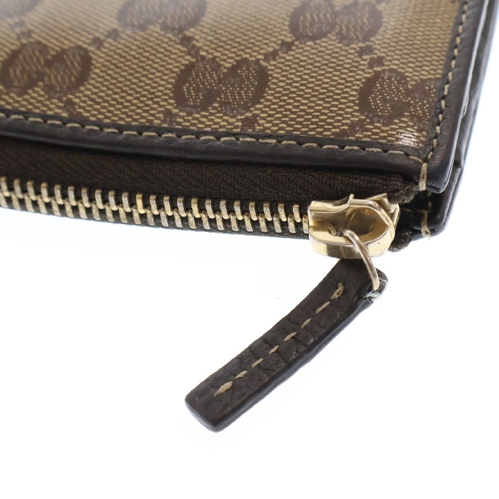 GUCCI(グッチ) GGクリスタル ラウンドファスナー 長財布 332747-525040 ブラウン