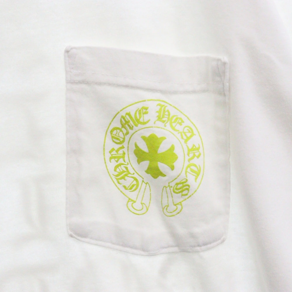 CHROME HEARTS(クロムハーツ) CH L S 1 バック英字ロゴプリント 長袖Tシャツ ロングスリーブカットソー ホワイト