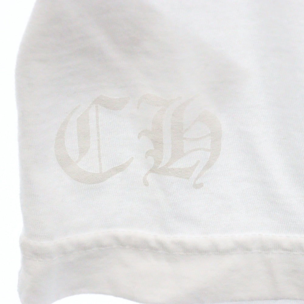 CHROME HEARTS(クロムハーツ) NECK LOGO S/S TEE ネック ロゴプリント 半袖Tシャツ カットソー ホワイト