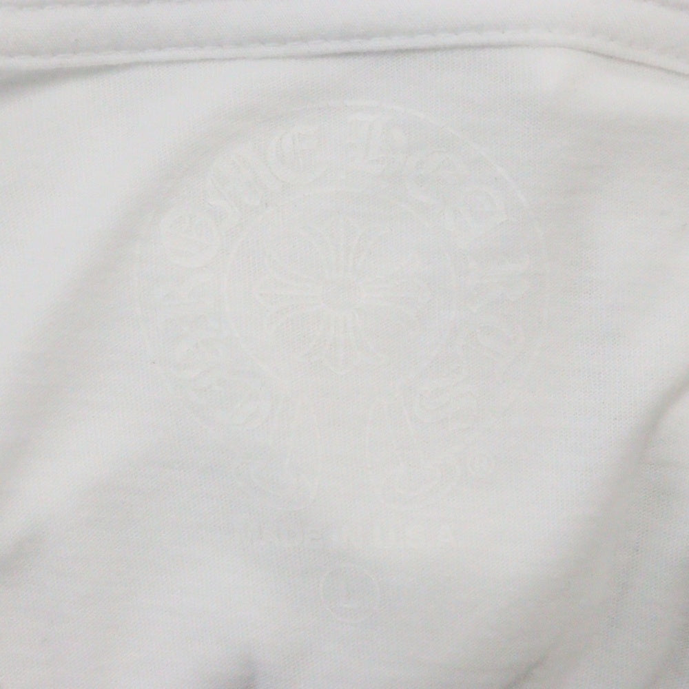 CHROME HEARTS(クロムハーツ) NECK LOGO S/S TEE ネック ロゴプリント 半袖Tシャツ カットソー ホワイト