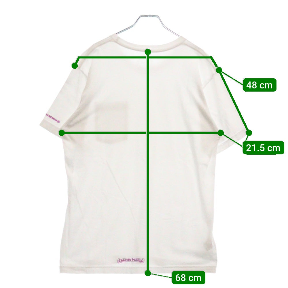CHROME HEARTS(クロムハーツ) NECK LOGO S/S TEE ネック ロゴプリント 半袖Tシャツ カットソー ホワイト