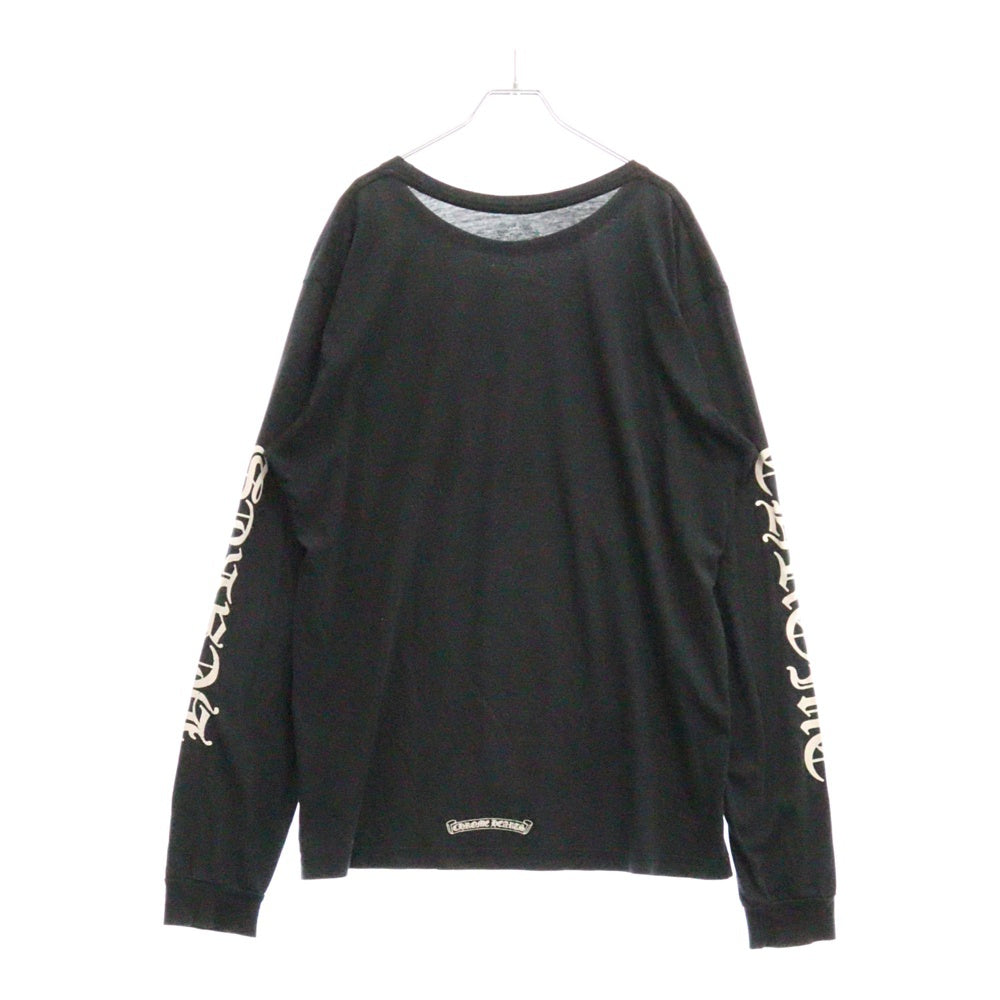 CHROME HEARTS(クロムハーツ) CH L S 1 NECK LOGO ネック ロゴプリント 長袖Tシャツ ロングスリーブカットソー ブラック