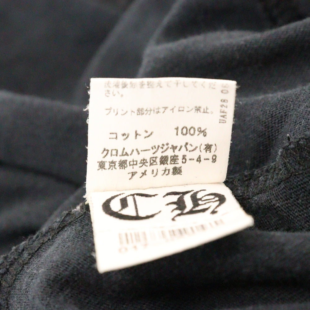 CHROME HEARTS(クロムハーツ) CH L S 1 NECK LOGO ネック ロゴプリント 長袖Tシャツ ロングスリーブカットソー ブラック