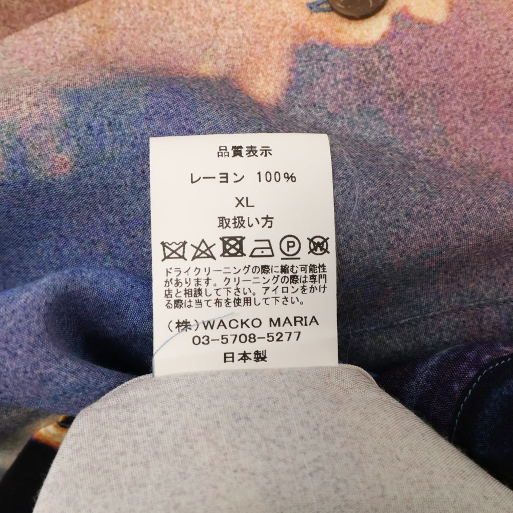 WACKO MARIA(ワコマリア) 23AW JIRO KONAMI / HAWAIIAN SHIRT S/S TYPE-1 小浪次郎 プリントハワイアン半袖シャツ ブルー/マルチ