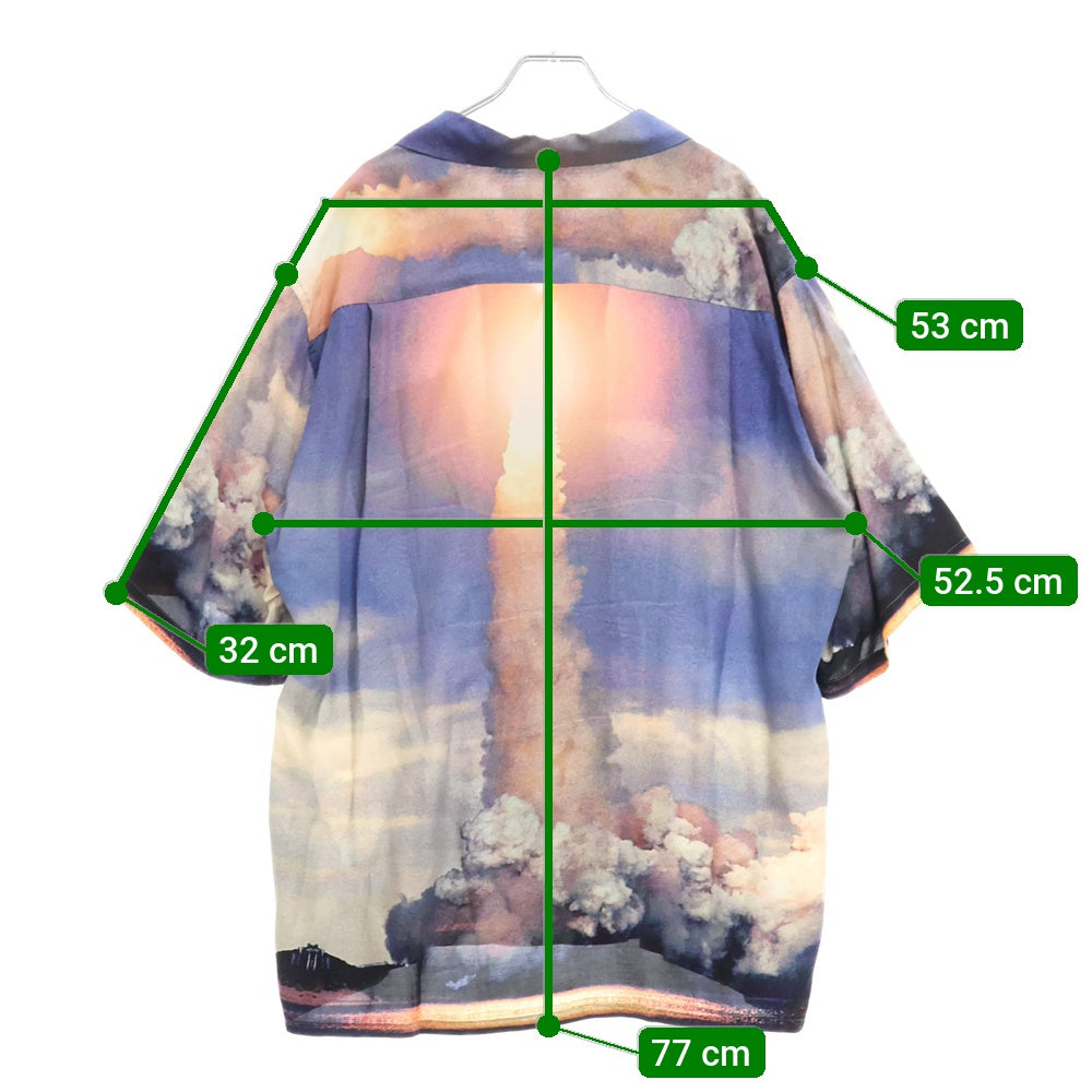 WACKO MARIA(ワコマリア) 23AW JIRO KONAMI / HAWAIIAN SHIRT S/S TYPE-1 小浪次郎 プリントハワイアン半袖シャツ ブルー/マルチ