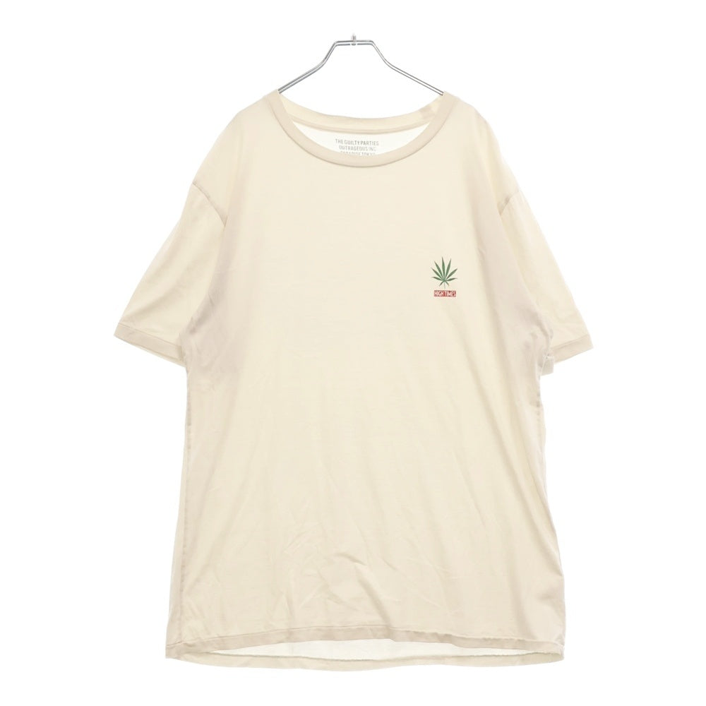 WACKO MARIA(ワコマリア) ×HIGH TIMES PACK TEE ハイタイムズ ロゴパック半袖Tシャツ カットソー ホワイト