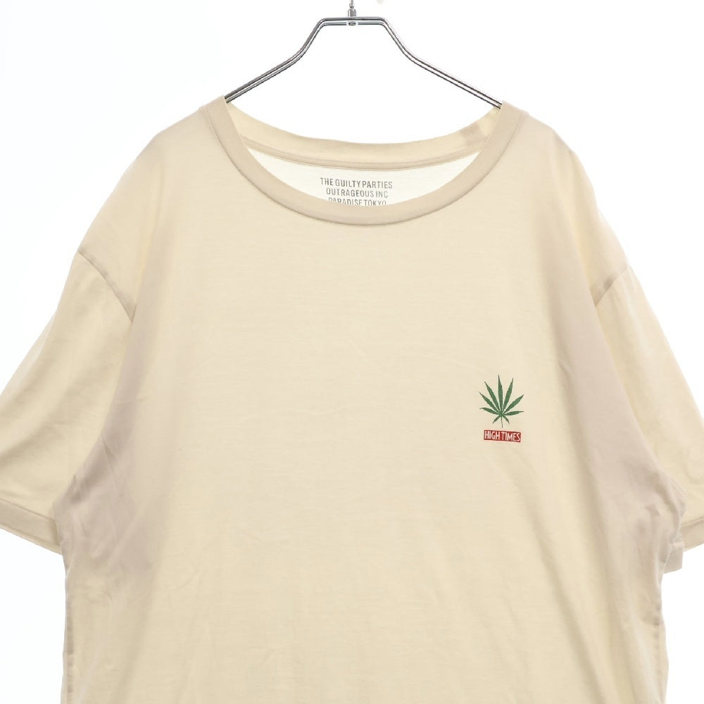 WACKO MARIA(ワコマリア) ×HIGH TIMES PACK TEE ハイタイムズ ロゴパック半袖Tシャツ カットソー ホワイト