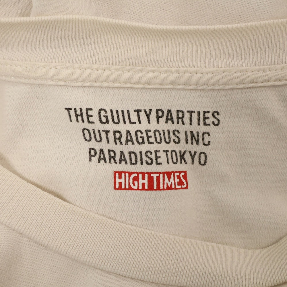 WACKO MARIA(ワコマリア) ×HIGH TIMES PACK TEE ハイタイムズ ロゴパック半袖Tシャツ カットソー ホワイト