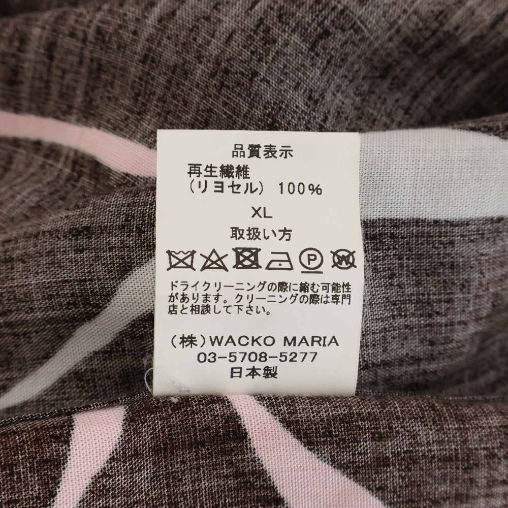 WACKO MARIA(ワコマリア) 21AW×WOLF'S HEAD HAWAIIAN SHIRT ウルフズヘッド スパイダーウェブ ハワイアン半袖シャツ WOLFSHEAD-WM-HI04 ブラック