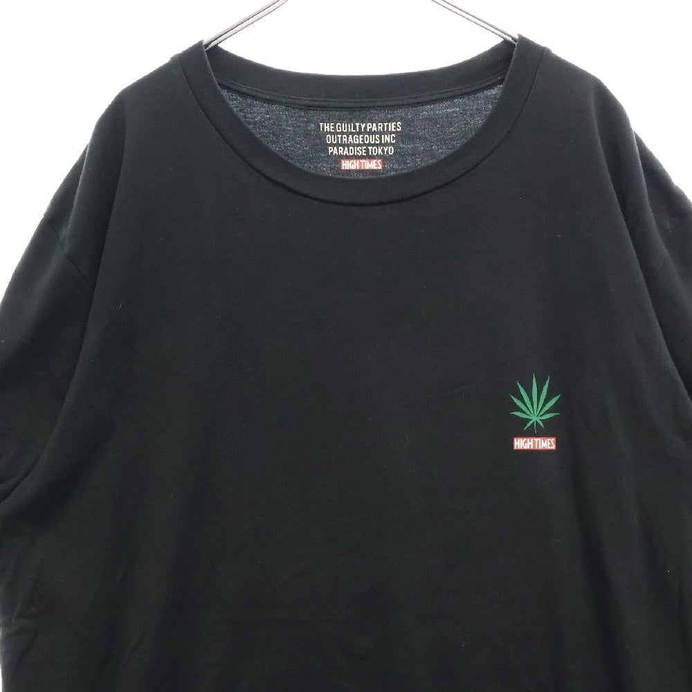 WACKO MARIA(ワコマリア) ×HIGH TIMES PACK TEE ハイタイムズ ロゴパック半袖Tシャツ カットソー ブラック
