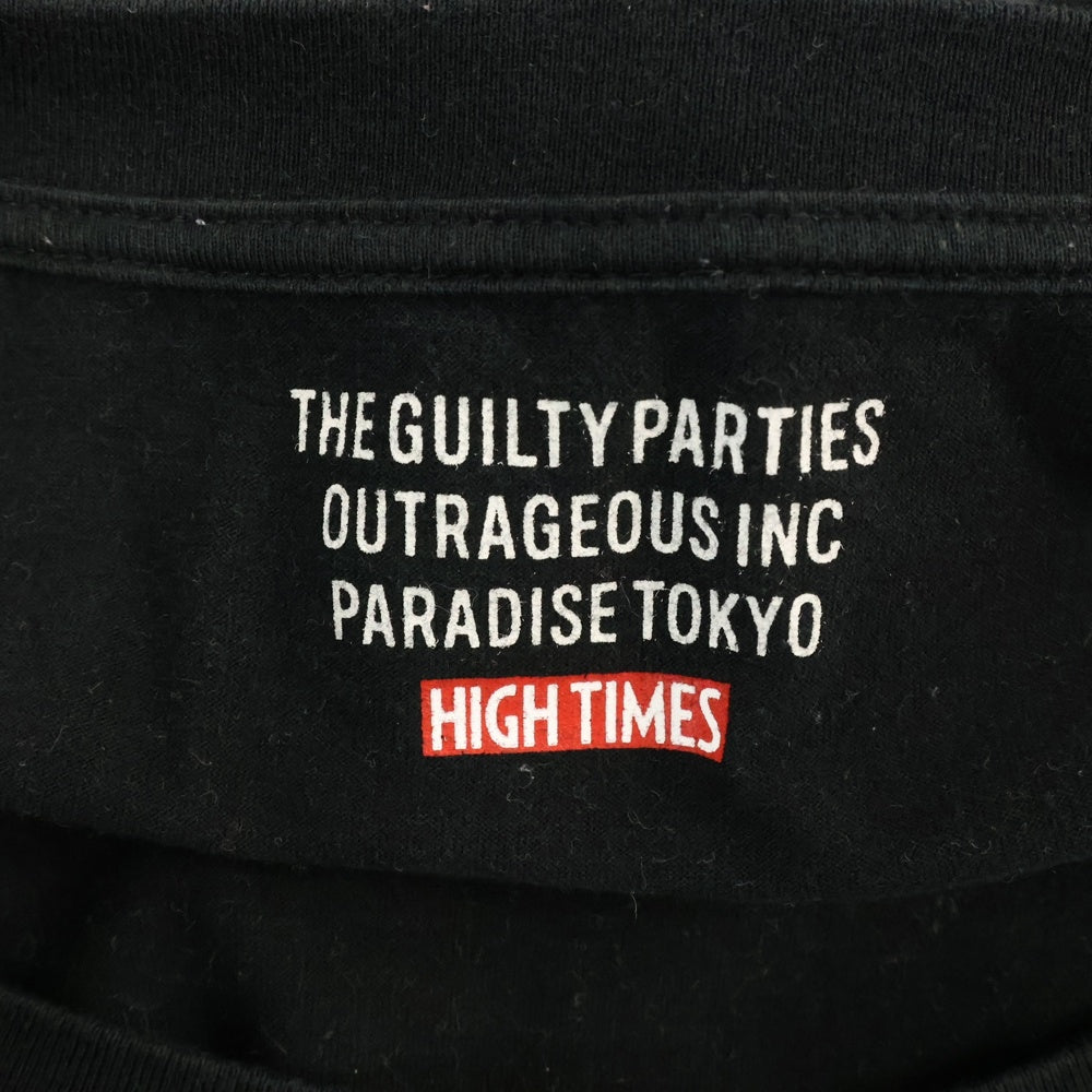 WACKO MARIA(ワコマリア) ×HIGH TIMES PACK TEE ハイタイムズ ロゴパック半袖Tシャツ カットソー ブラック