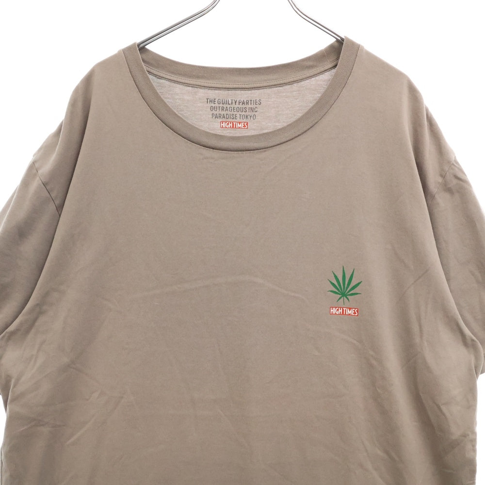 WACKO MARIA(ワコマリア) ×HIGH TIMES PACK TEE ハイタイムズ ロゴパック半袖Tシャツ カットソー グレー