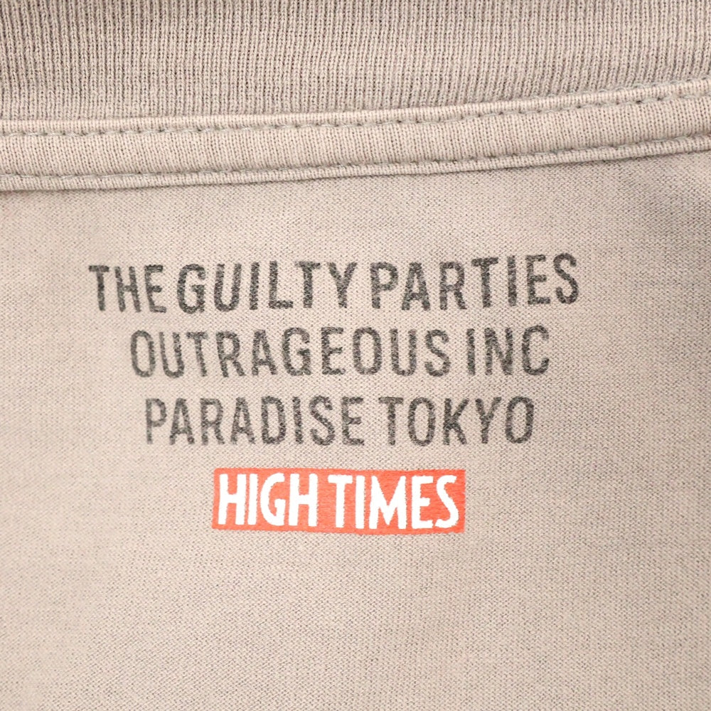 WACKO MARIA(ワコマリア) ×HIGH TIMES PACK TEE ハイタイムズ ロゴパック半袖Tシャツ カットソー グレー