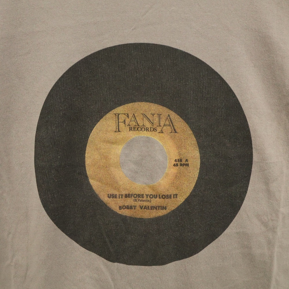 WACKO MARIA(ワコマリア) ×FANIA RECORDS CREW NECK COLOR T-SHIRT TYPE-1 ファニア・レコード プリント半袖Tシャツ カットソー グレー