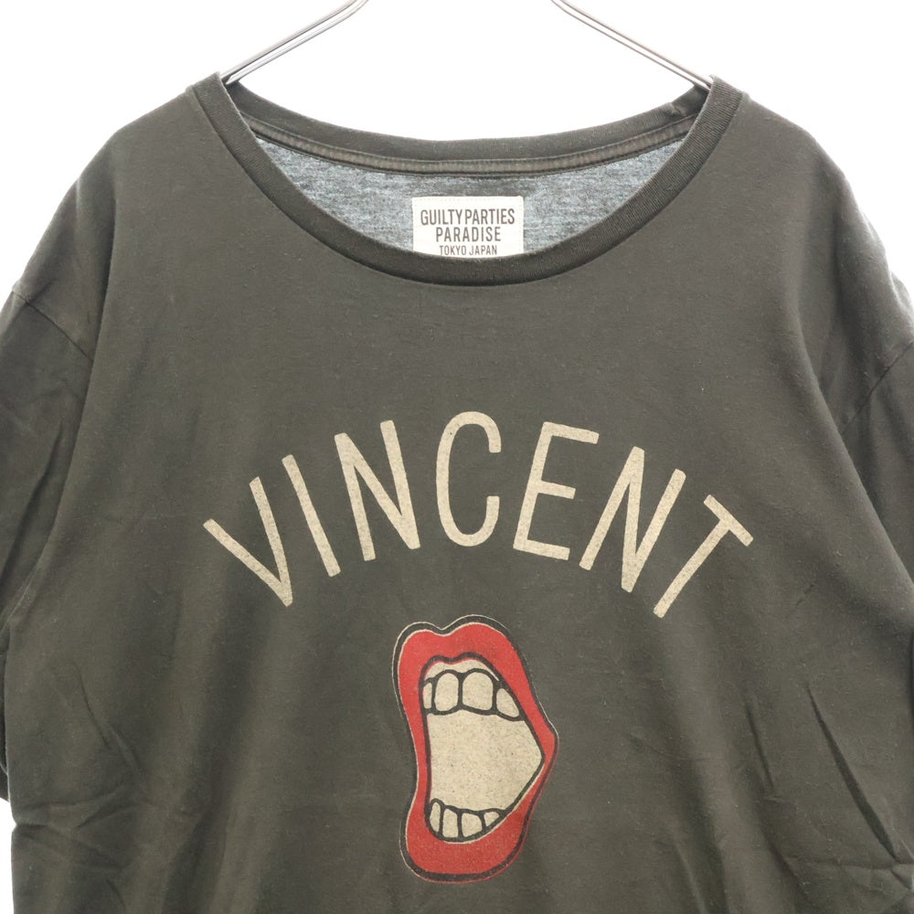 WACKO MARIA(ワコマリア) VINCENT TEE ヴィンセントロゴプリント半袖Tシャツ カットソー グレー