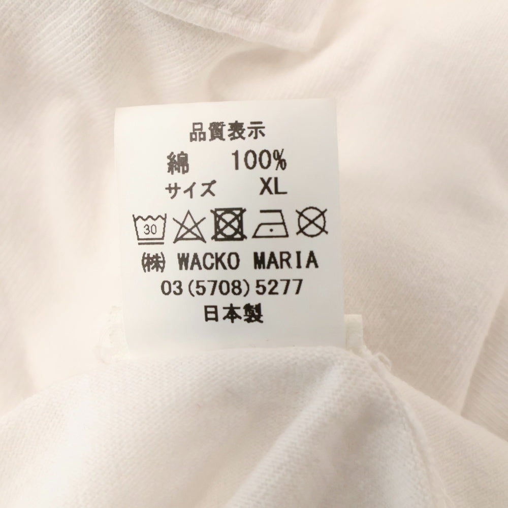 WACKO MARIA(ワコマリア) 24SS US FABRIC POCKET T-SHIRT 刺繍ロゴポケット半袖Tシャツ カットソー 24SS-WMT-OP01 ホワイト