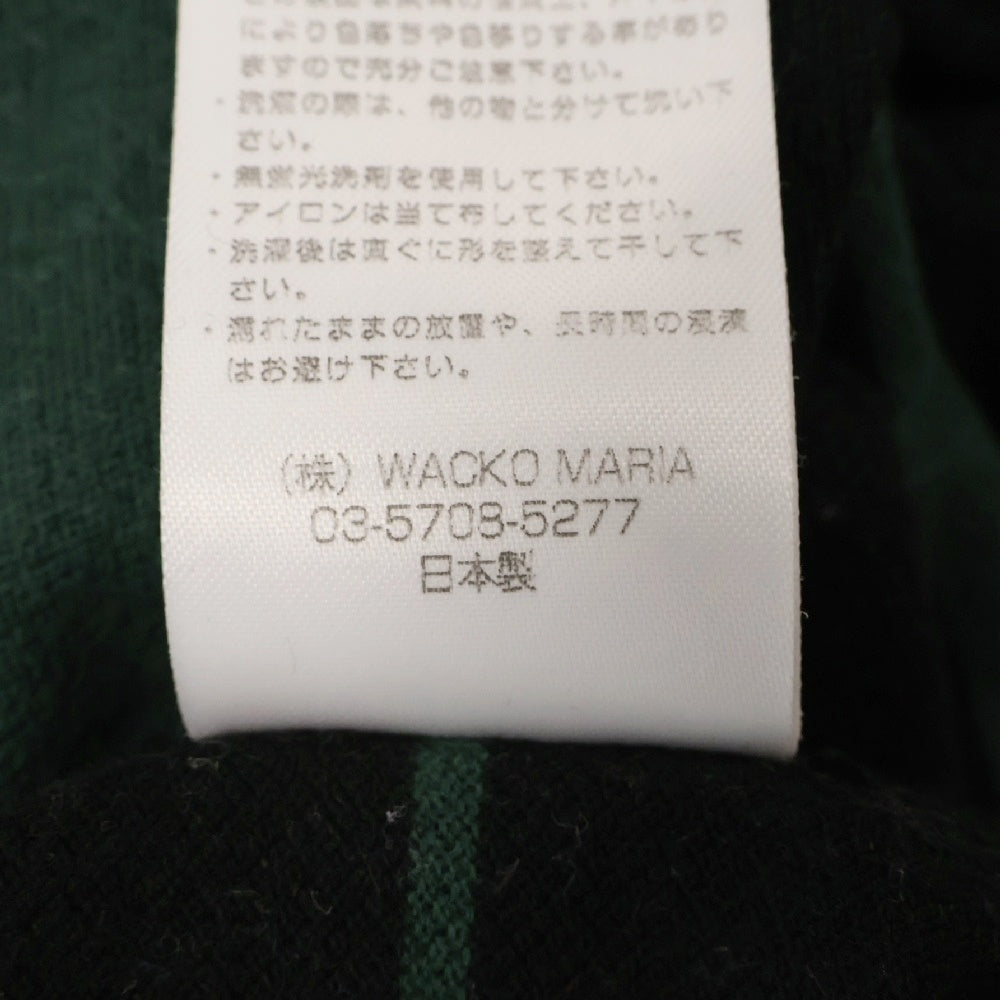 WACKO MARIA(ワコマリア) 23SS STRIPED T-SHIRT ストライプポケット半袖Tシャツ カットソー 23SS-WMS-SS01 グリーン/ブラック