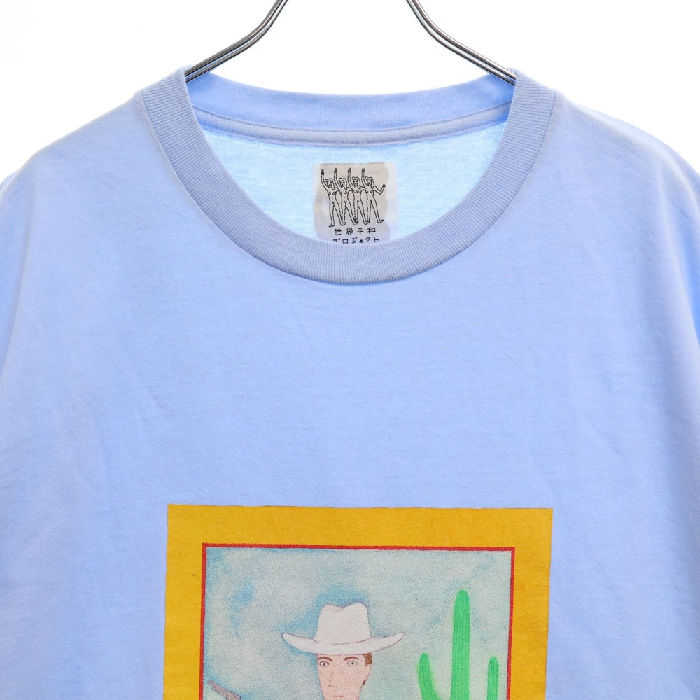 WACKO MARIA(ワコマリア) 24SS 世界平和プロジェクト CREW NECK T-SHIRT TYPE-5 プリント半袖Tシャツ カットソー 24SS-WMT-TEE06 ブルー