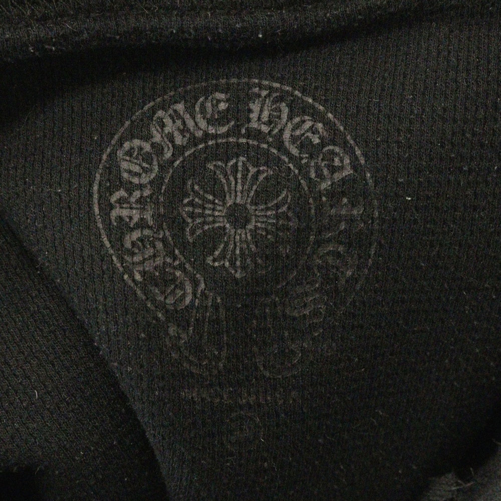 CHROME HEARTS(クロムハーツ) SWTSHRT HD ZIP アームロゴ 裏地サーマル ダガージップフーディ スウェットパーカー ブラック