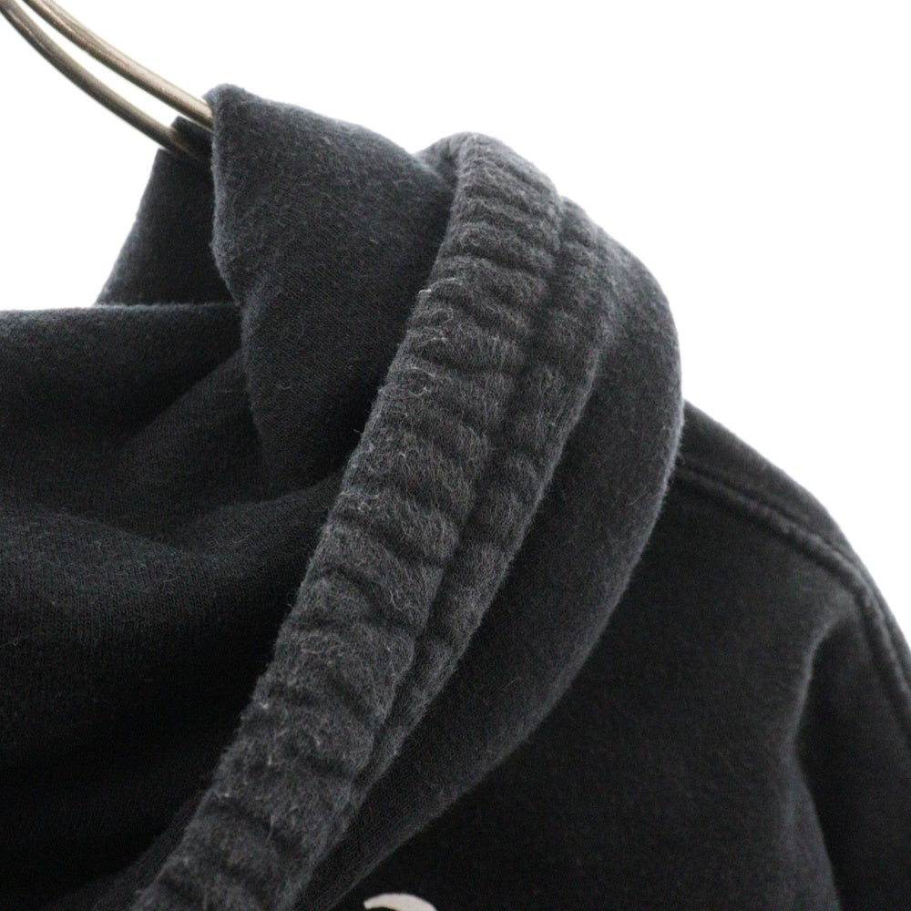 CHROME HEARTS(クロムハーツ) SWTSHRT HD ZIP バックアーチロゴプリント USA 裏地サーマル ジップパーカー ブラック
