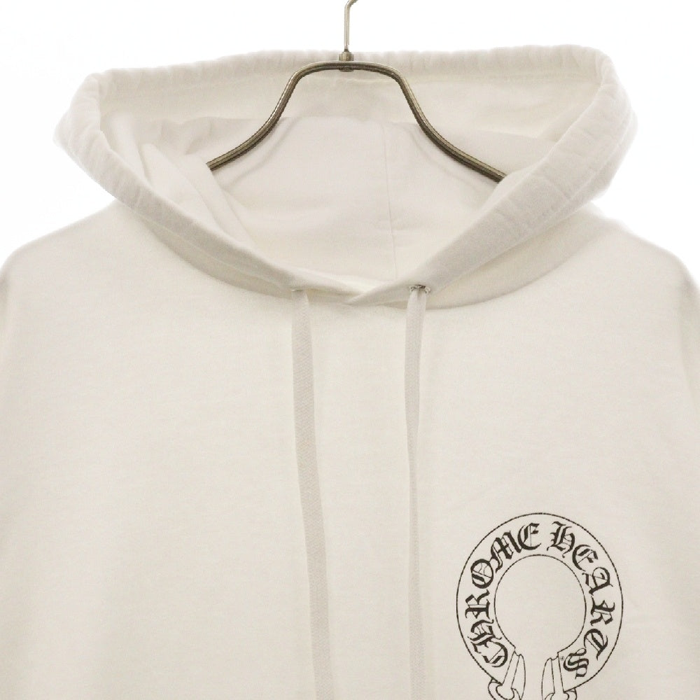 CHROME HEARTS(クロムハーツ) × MATTY BOY Chomper Horseshoe Hoodie マッティボーイ チョンパーホースシュープリント プルオーバースウェットパーカー フーディー ホワイト