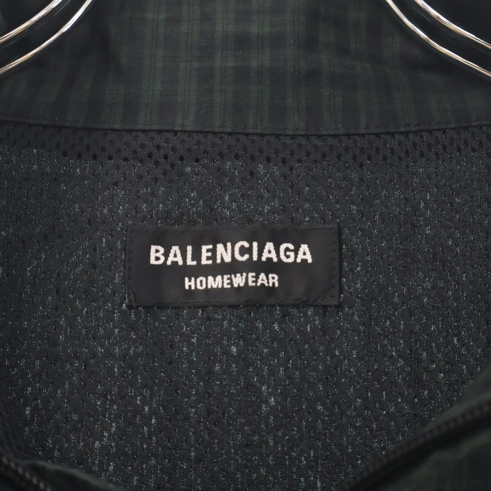 BALENCIAGA(バレンシアガ) 21AW BB LOGO CHECK TRACK JACKET 659099 TKM32 BBロゴ チェック トラックジャケット アウター グリーン