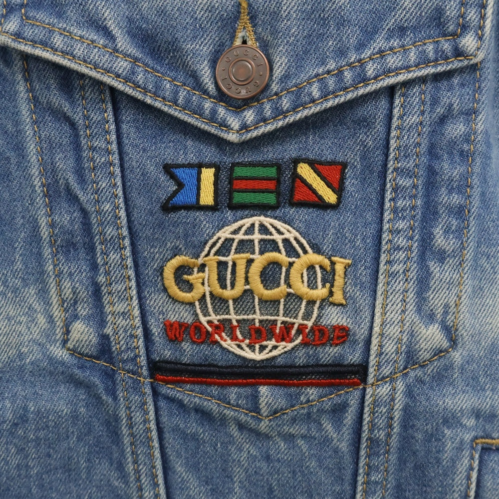 GUCCI(グッチ) 20SS ノーティカルポケットデニムトラッカージャケット 594850 XDAX0 インディゴブルー