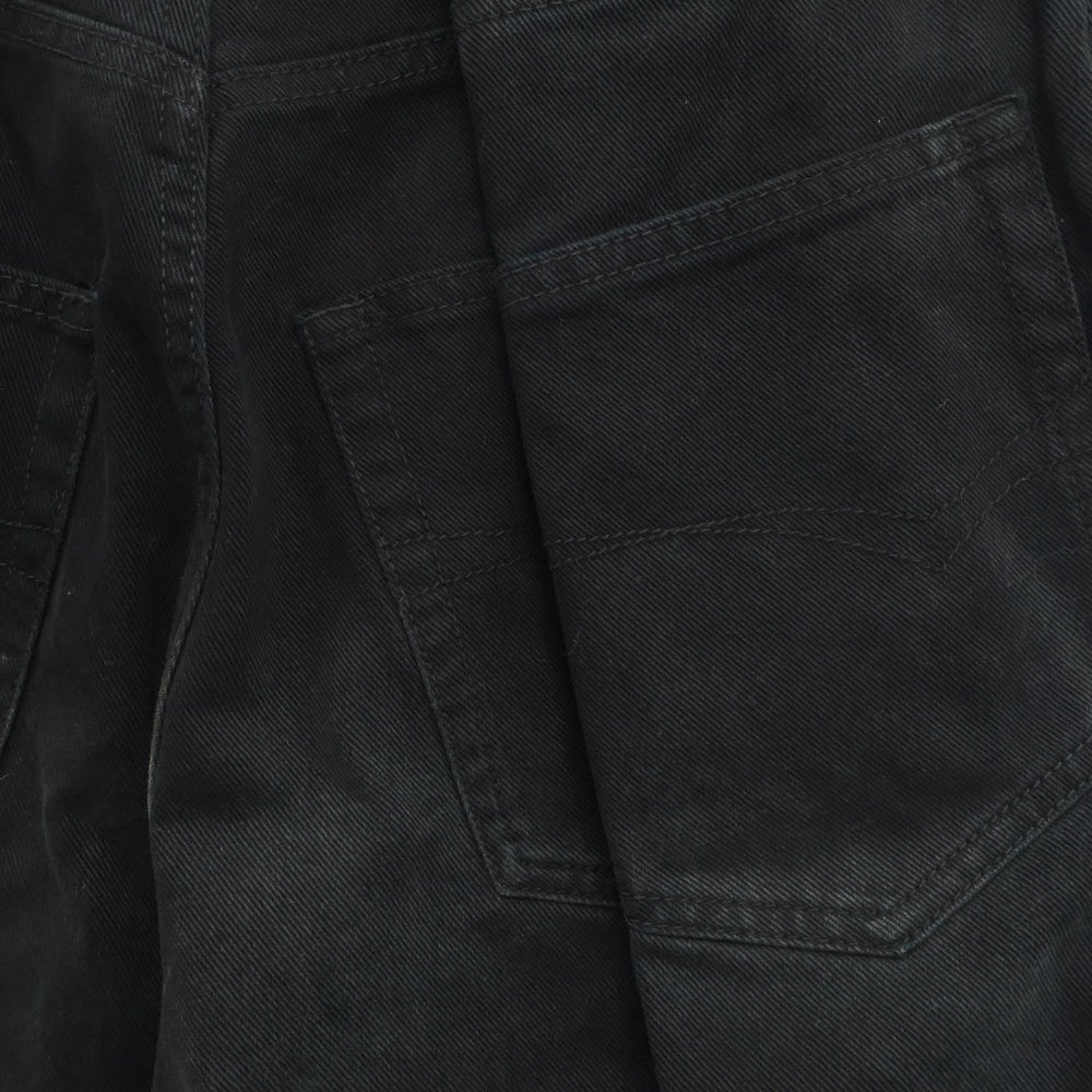 BALENCIAGA(バレンシアガ) 23AW DOUBLE SIDE TROUSERS ダブルサイドドッキングワイドデニムパンツ 767983 TNW65 ブラック