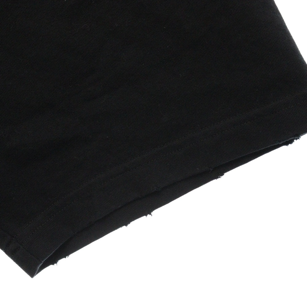 BALENCIAGA(バレンシアガ) 24SS SURFER Medium Fit Tee サーファーロゴヴィンテージ加工プリント半袖Tシャツ 764235 TPVU6 ブラック