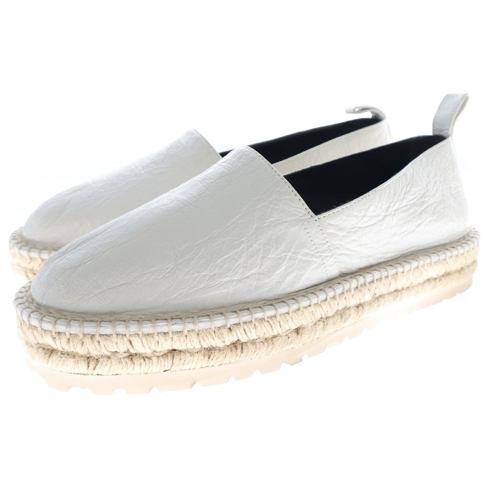 BALENCIAGA(バレンシアガ) レザー切替 エスパドリーユ バブーシュ シューズ 458655 ホワイト