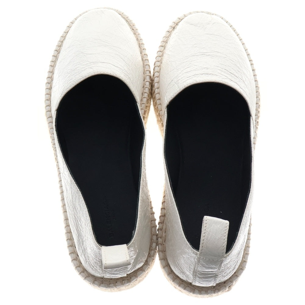 BALENCIAGA(バレンシアガ) レザー切替 エスパドリーユ バブーシュ シューズ 458655 ホワイト