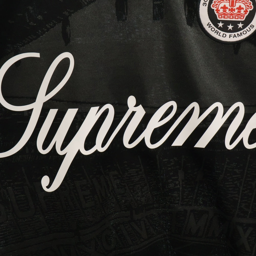 SUPREME(シュプリーム) 24SS Jacquard Soccer Jersey ジャガードサッカージャージー半袖Tシャツ ブラック