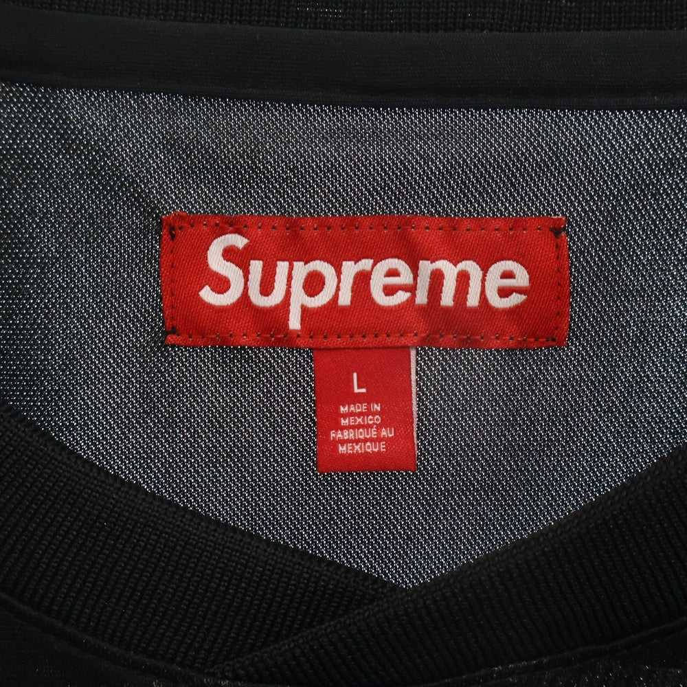 SUPREME(シュプリーム) 24SS Jacquard Soccer Jersey ジャガードサッカージャージー半袖Tシャツ ブラック