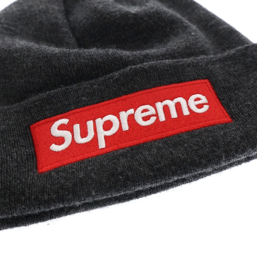 SUPREME(シュプリーム) 21AW×NEW ERA Box Logo Beanie ニューエラ ボックスロゴビーニー ニットキャップ グレー