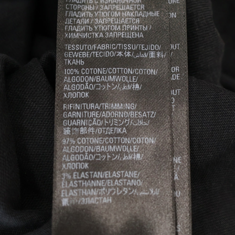 BALENCIAGA(バレンシアガ) 23AW ミディアムフィット バックラインストーンロゴ半袖Tシャツ 641675 TNVU3 ブラック