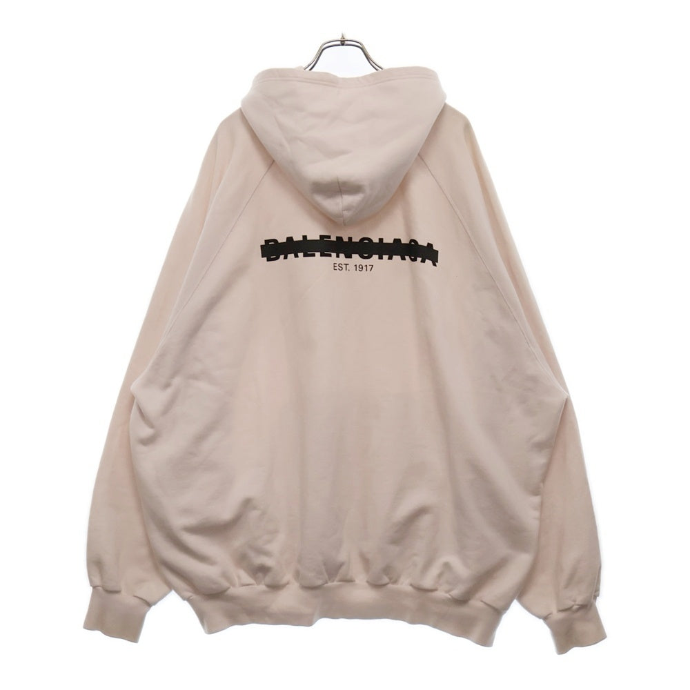 BALENCIAGA(バレンシアガ) 22AW テーピングロゴ オーバーサイズパーカー 697879 TMVH2 ホワイト