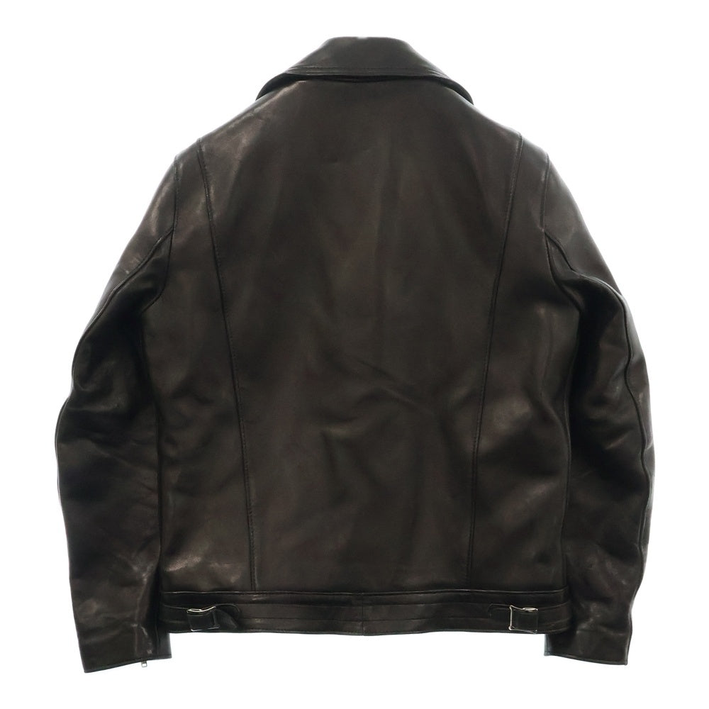 Lewis Leathers(ルイスレザー) 441TR CYCLONE JACKET サイクロン タータンチェック タイトフィット シープスキンダブルライダースジャケット ブラック