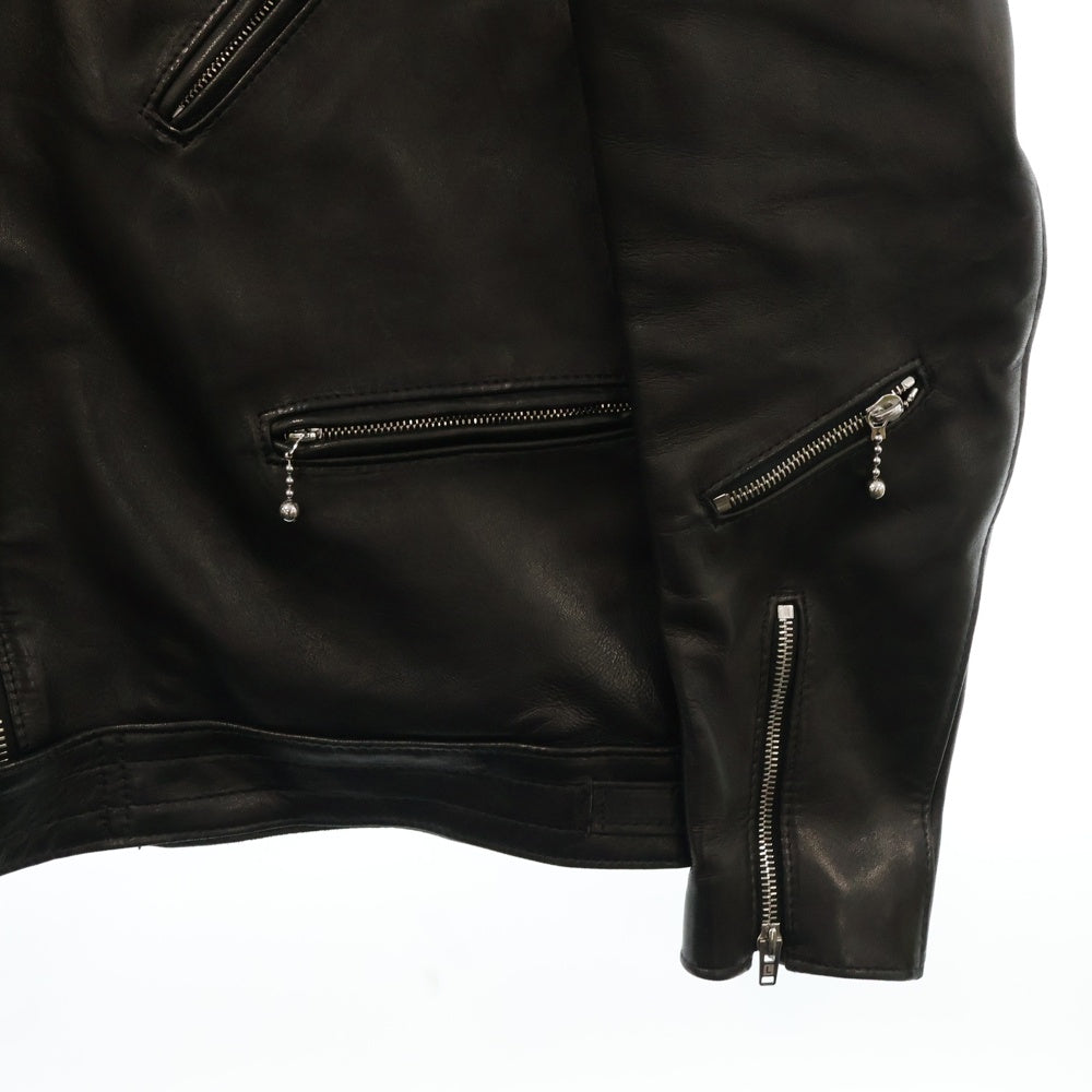 Lewis Leathers(ルイスレザー) 441TR CYCLONE JACKET サイクロン タータンチェック タイトフィット シープスキンダブルライダースジャケット ブラック